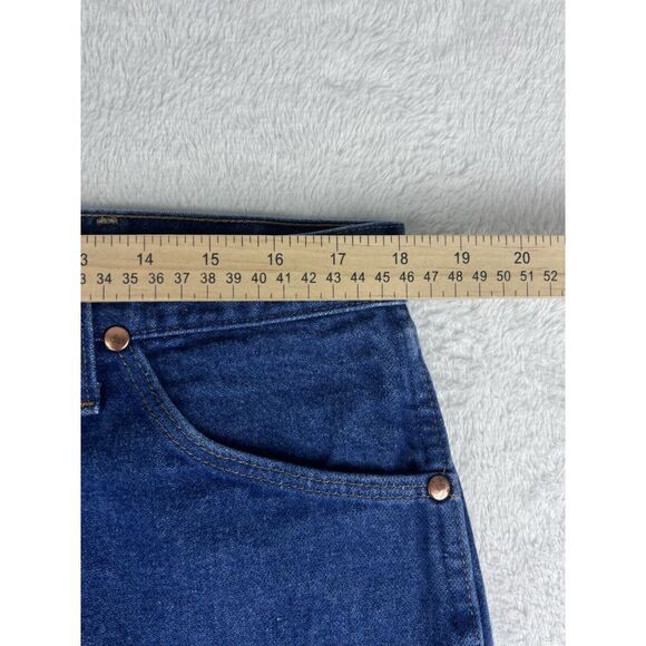 Wrangler Jeans Mens Blue High Rise Medium Wash Jeans Size 38x30 (36x28 Measured) - Picture 5 of 13
